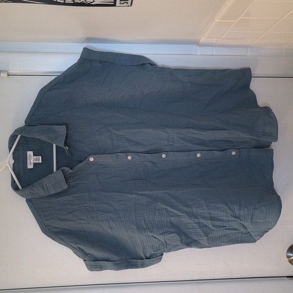 Jessica Simpson 2x Casual Slate Button-Down Shirt - Picture 1 of 2